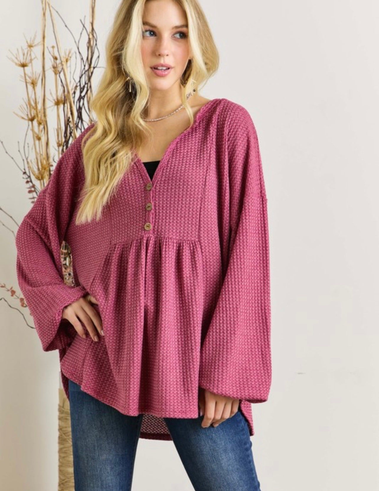 Logan - Waffle Knit Top