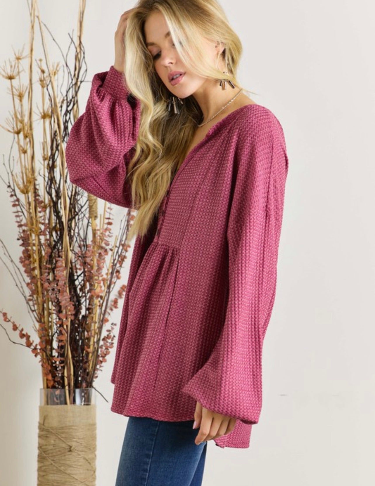 Logan - Waffle Knit Top