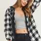 Anna ~ Buffalo Plaid Zip up Flannel W/ Hood